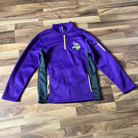 Sweaters - MN Vikings Half Zip Sweatshirt, Size S